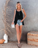 Lovefery Wonderful Day Relaxed Knit Tunic - Faded Black