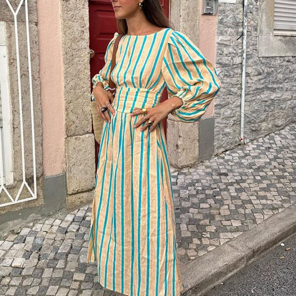Striped Midi Dress