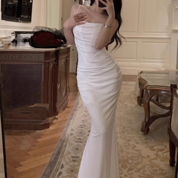 Sexy Bodycon Mermaid Long Prom Dresses New Fashion Strap Evening Party Dress C1917